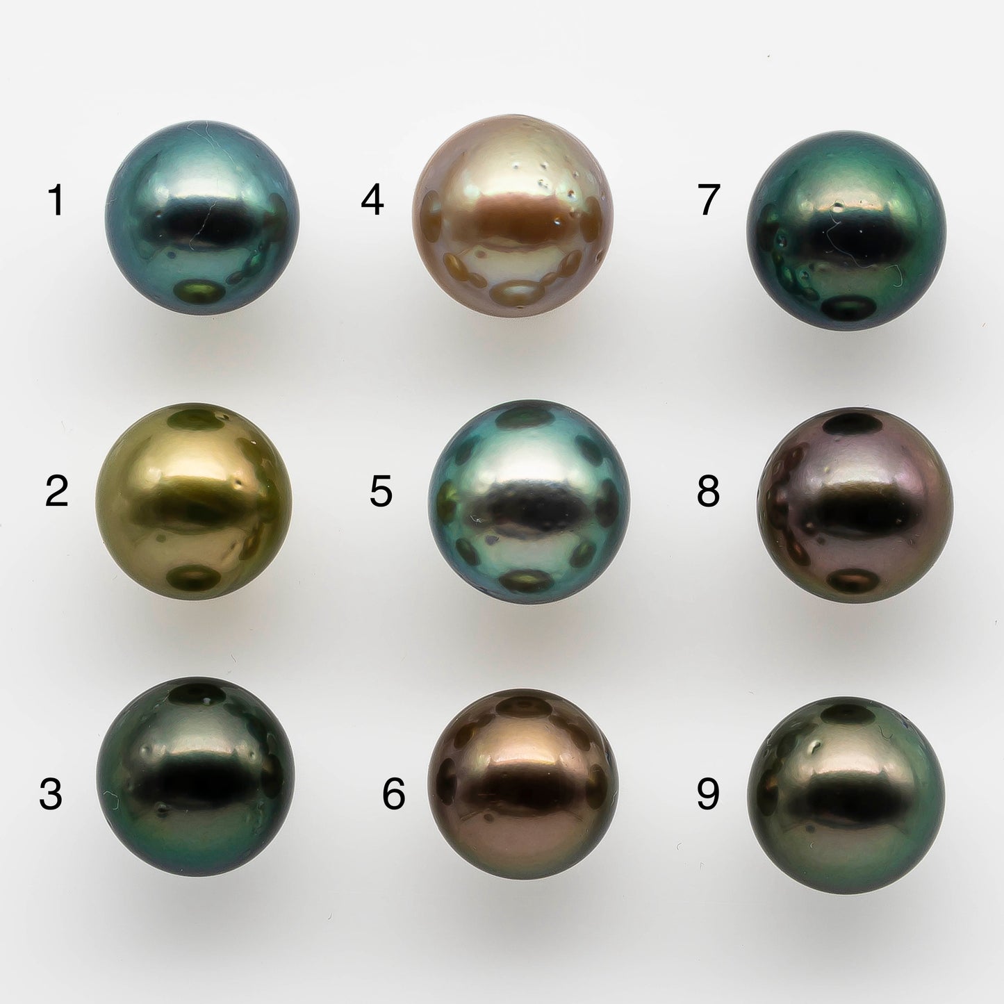 12-13mm Undrilled Round Tahitian Pearl in High Luster and Natural Color with Blemishes, Loose Single Piece, SKU # 1973TH