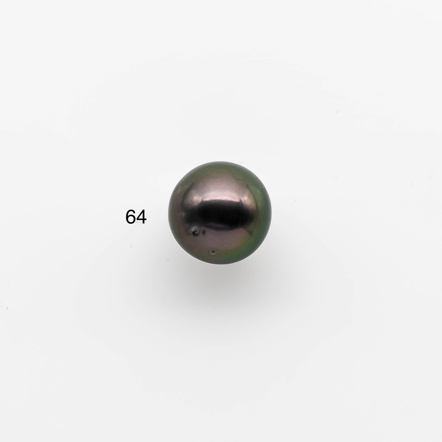 12-13mm Tahitian Pearl Round with High Luster and Natural Color with Blemishes, Loose Single Piece Undrilled, SKU # 1974TH