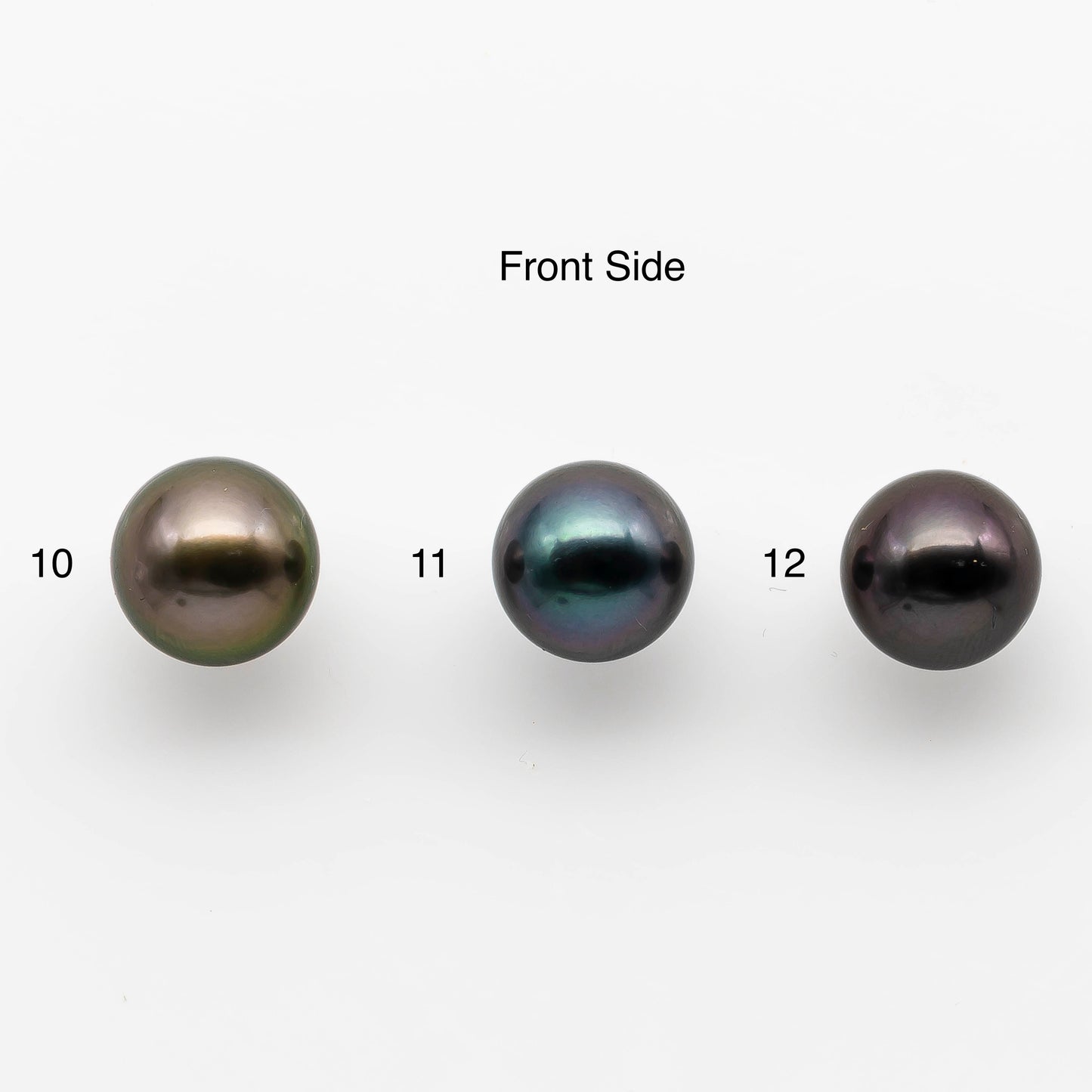 12-13mm Tahitian Pearl Round with High Luster and Natural Color with Minor Blemishes, Loose Single Piece Undrilled, SKU # 1976TH