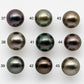 13-14mm Colorful Tahitian Pearl Single Piece Round in Natural Color and High Luster with Blemishes, Loose Undrilled, SKU # 1978TH