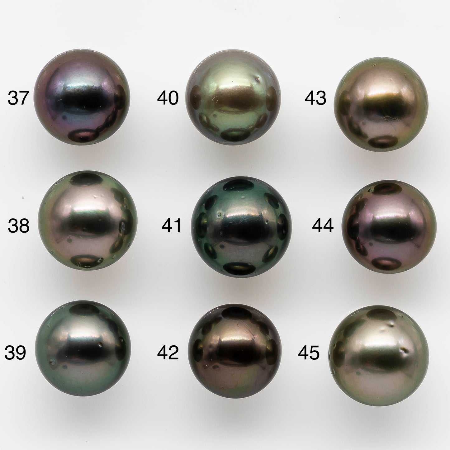 13-14mm Colorful Tahitian Pearl Single Piece Round in Natural Color and High Luster with Blemishes, Loose Undrilled, SKU # 1978TH