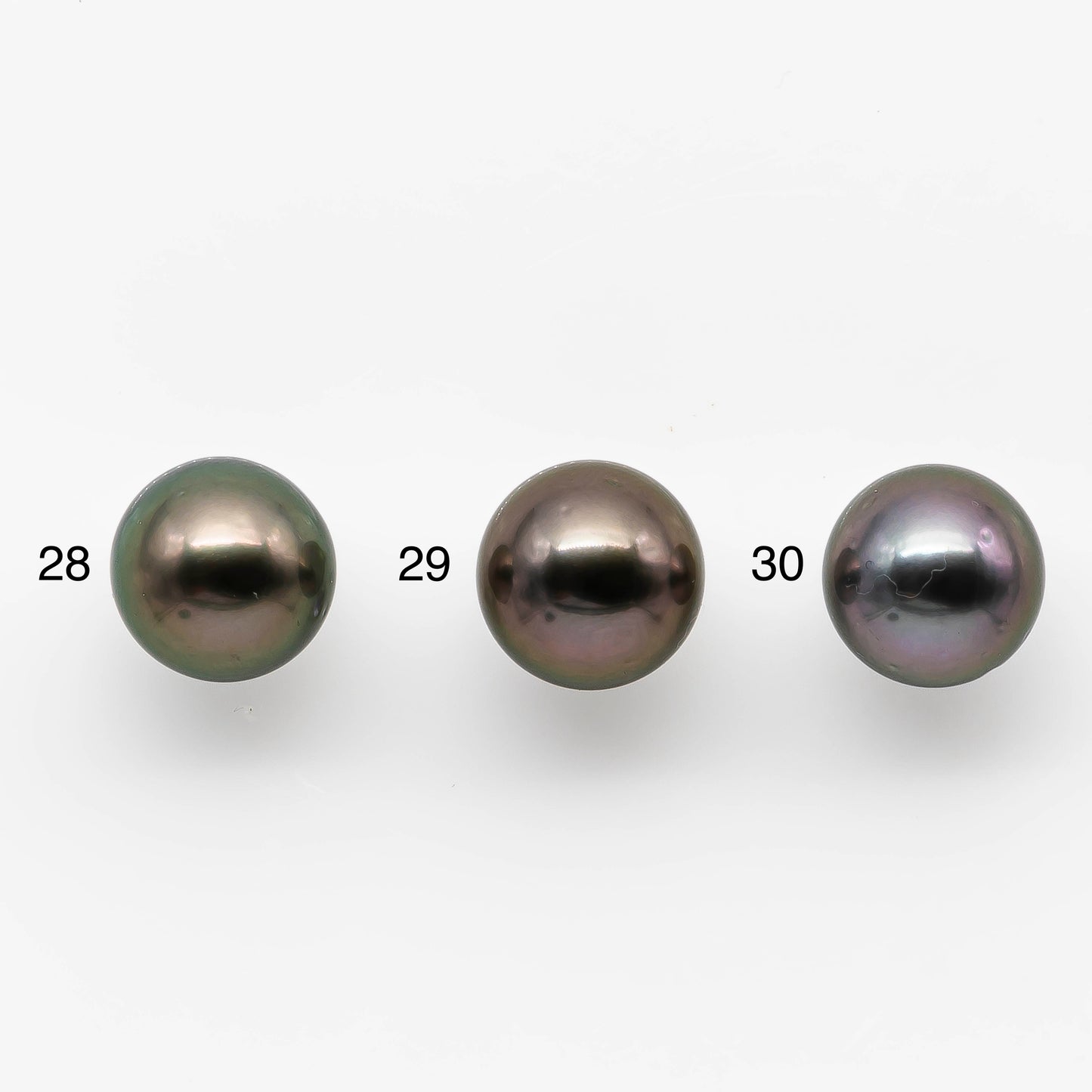 13-14mm Round Tahitian Pearl Undrilled Loose Single Piece in High Luster and Natural Color with Blemishes, SKU # 1979TH