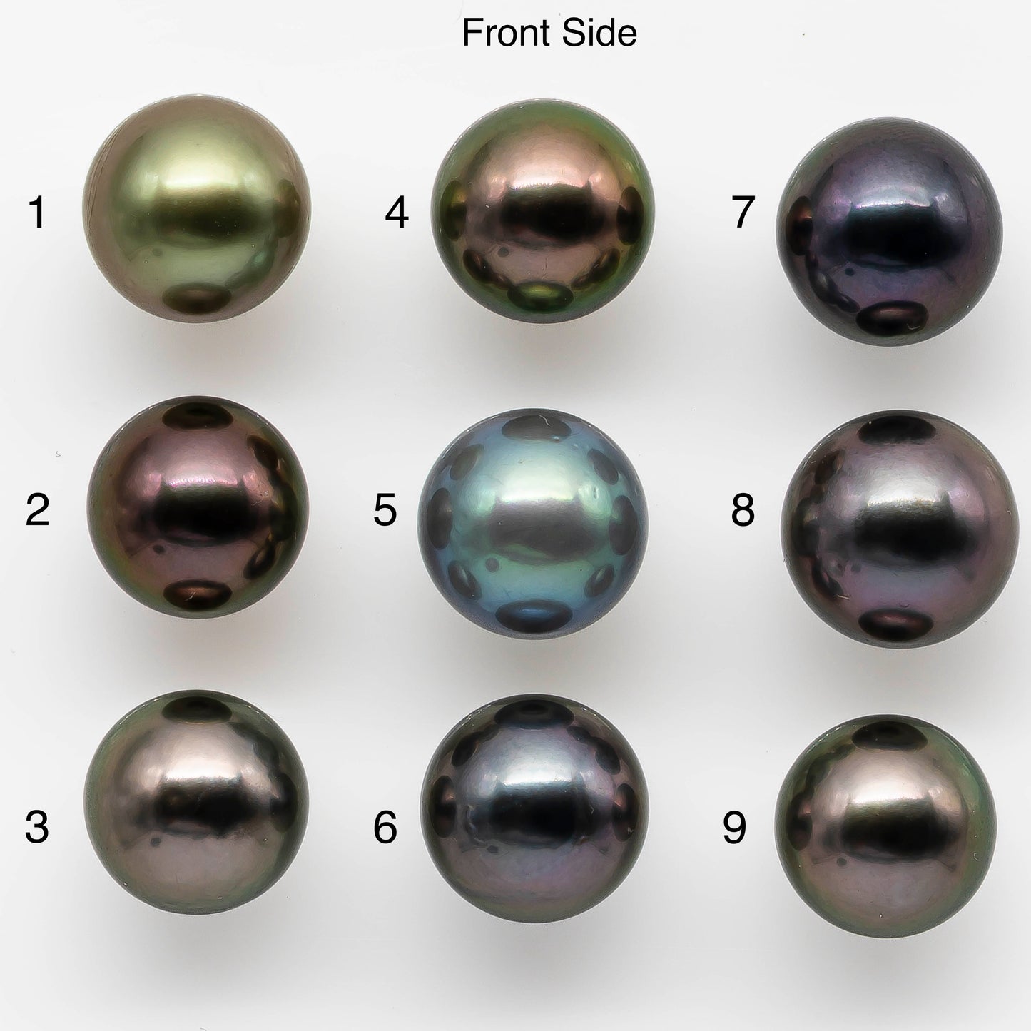 13-14mm Tahitian Pearl Round in Natural Color and High Luster, Undrilled Loose Single Piece, SKU # 1980TH