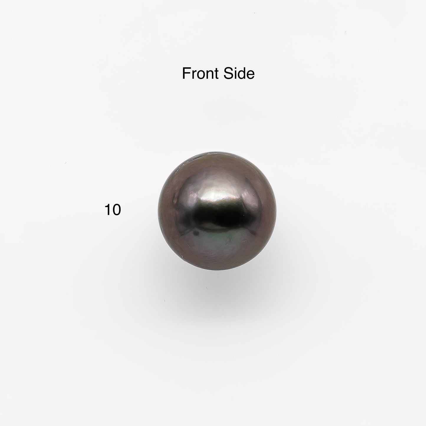 13-14mm Tahitian Pearl Round in Natural Color and High Luster, Undrilled Loose Single Piece, SKU # 1980TH