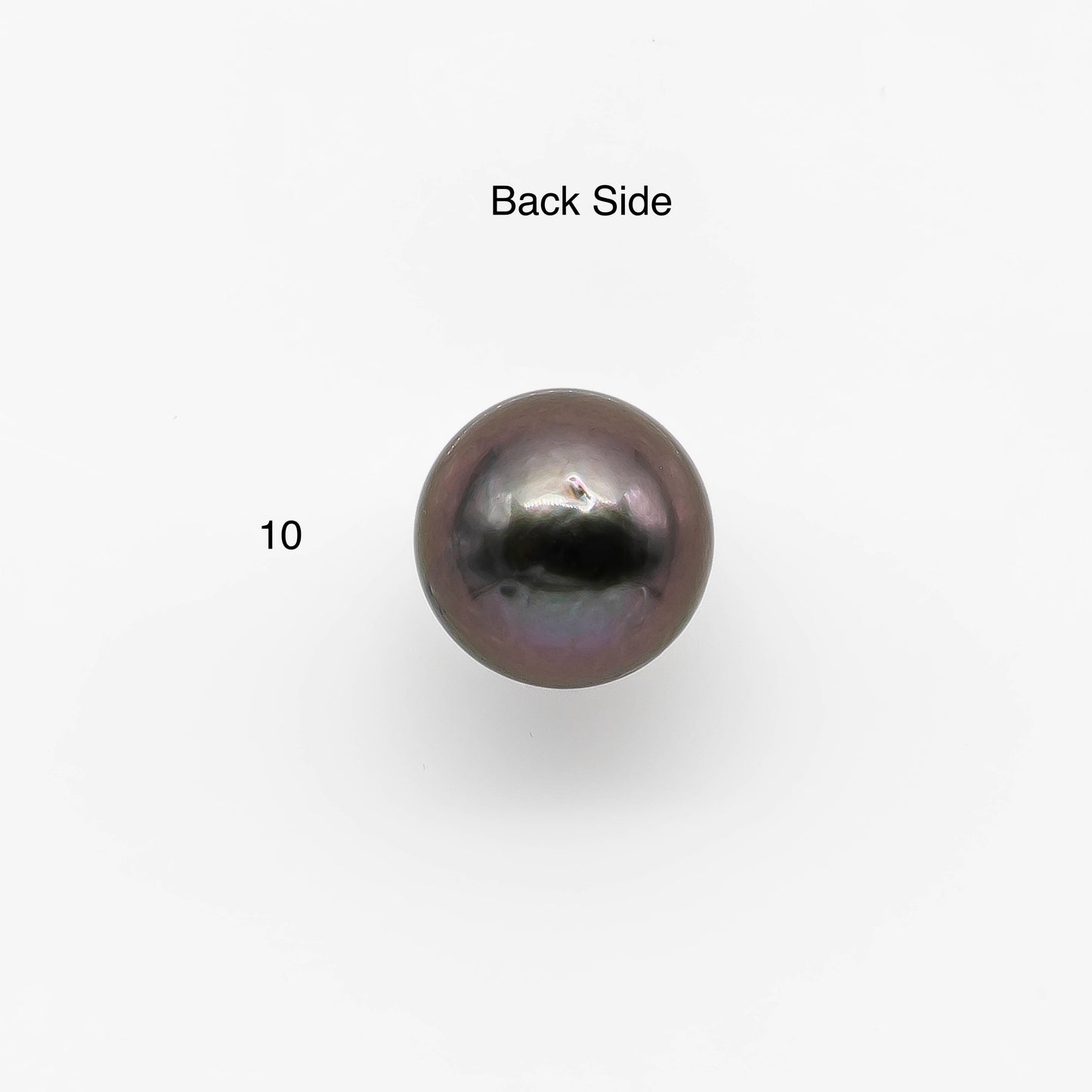 13-14mm Tahitian Pearl Round in Natural Color and High Luster, Undrilled Loose Single Piece, SKU # 1980TH