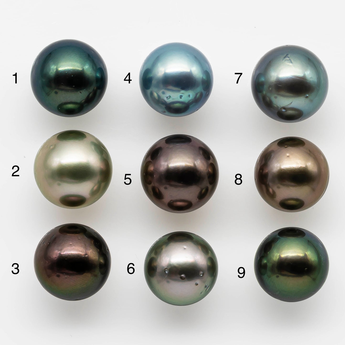 14-15mm Undrilled Round Tahitian Pearl in High Luster and Natural Color with Blemishes, Loose Single Piece, SKU # 1981TH