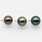 14-15mm Undrilled Round Tahitian Pearl in High Luster and Natural Color with Blemishes, Loose Single Piece, SKU # 1981TH