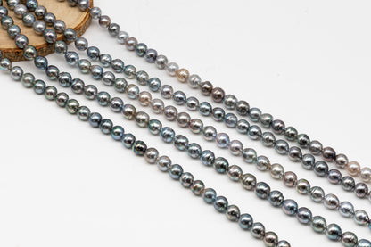 9-10mm Tahitian Pearl in Full Strand, Natural Colors with High Luster, for Jewelry Making, SKU # 3011TH