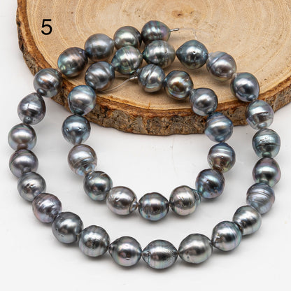 9-10mm Tahitian Pearl in Full Strand, Natural Colors with High Luster, for Jewelry Making, SKU # 3011TH