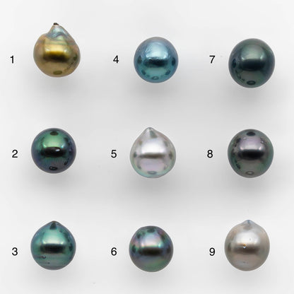 8-9mm Tahitian Pearl Drop with High Luster and Natural Color with Minor Blemishes, Loose Single Piece Undrilled, SKU # 2120TH