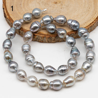 9-10mm Tahitian Pearl in Full Strand, Natural Colors with High Luster, for Jewelry Making, SKU # 3013TH