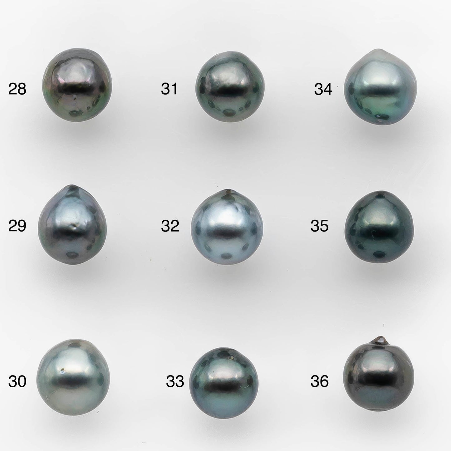 8-9mm Tahitian Pearl Drop with High Luster and Natural Color with Minor Blemishes, Loose Single Piece Undrilled, SKU # 2120TH