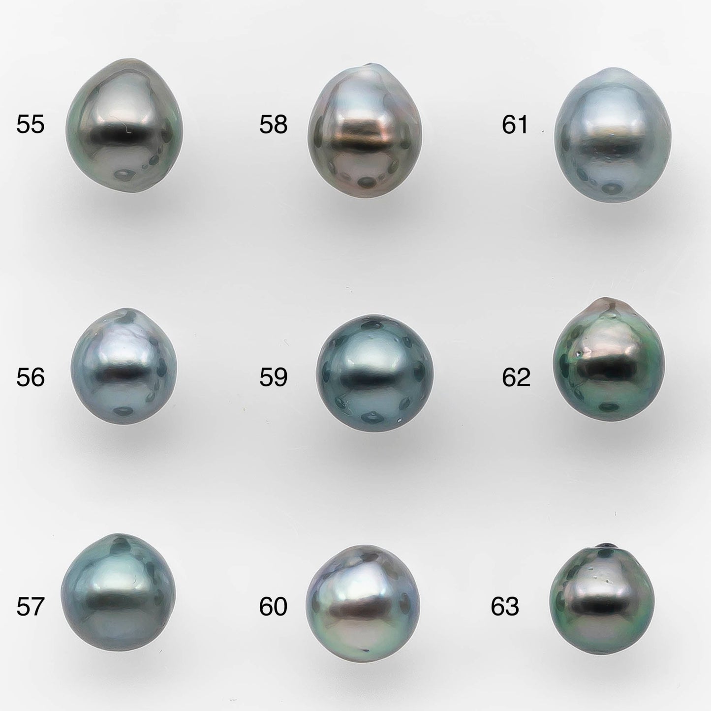 8-9mm Tahitian Pearl Drop with High Luster and Natural Color with Minor Blemishes, Loose Single Piece Undrilled, SKU # 2120TH