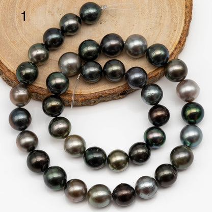 10-11mm Multicolor Tahitian Pearl Bead with High Luster, In Full Strand with Blemishes for Making, SKU # 2273TH