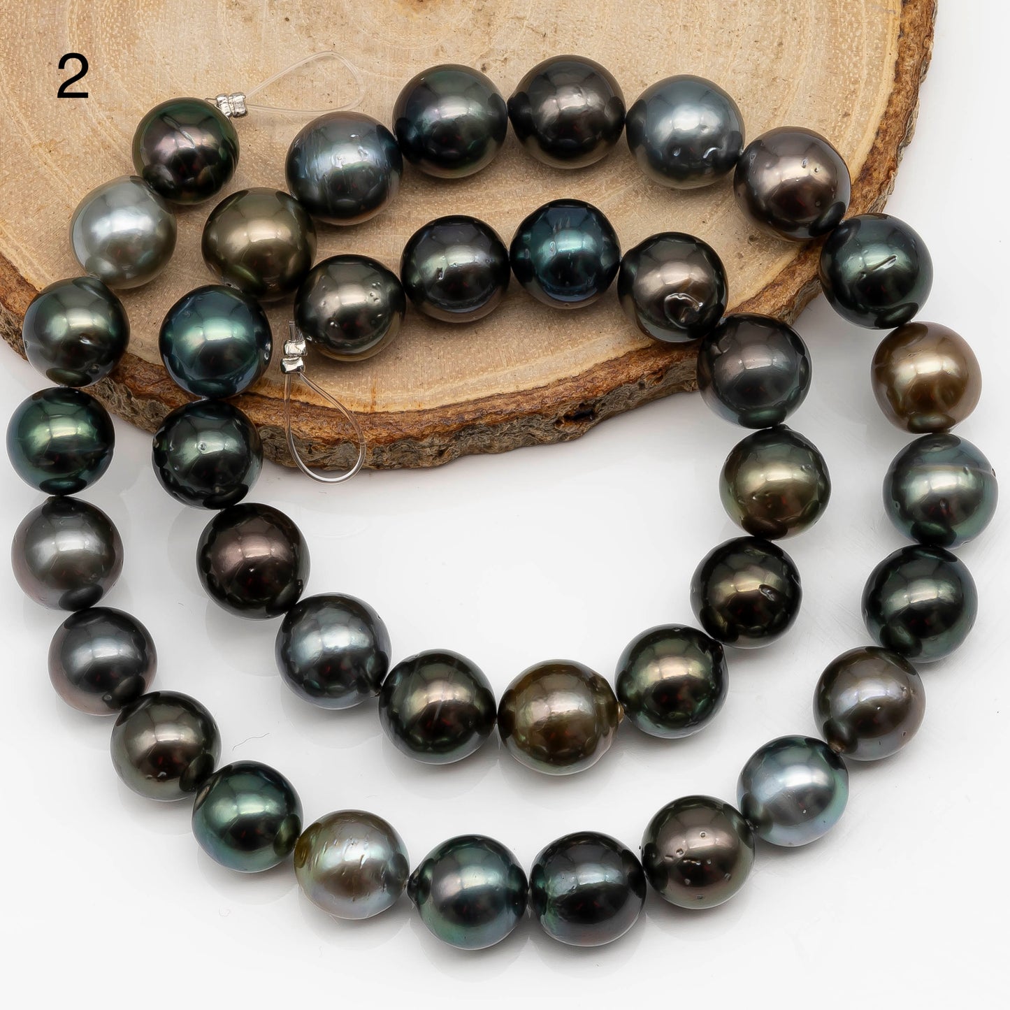 10-11mm Multicolor Tahitian Pearl Bead with High Luster, In Full Strand with Blemishes for Making, SKU # 2273TH