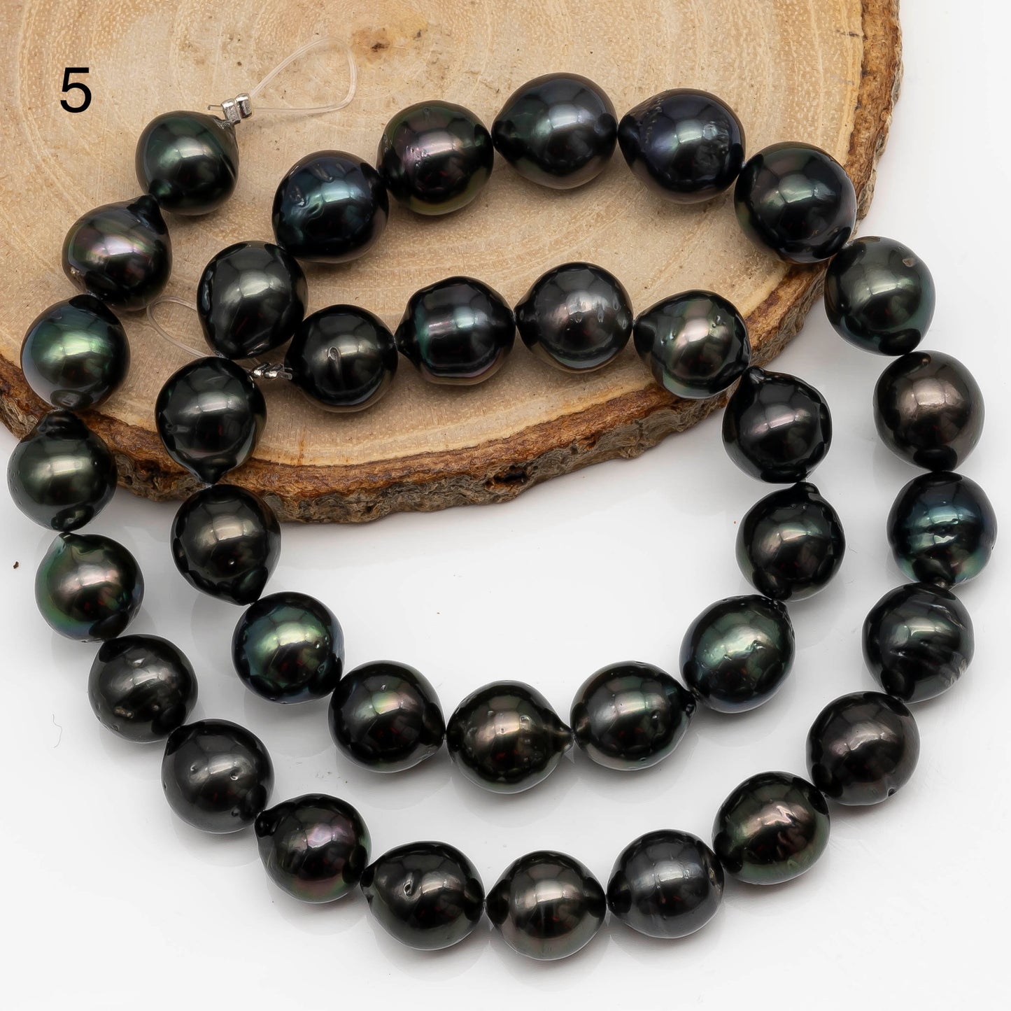 10-11mm Tahitian Pearl in Full Strand with All Natural Color with High Luster and Blemishes for Jewelry Making, SKU# 2275TH