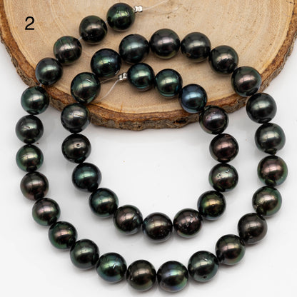 9-10mm Tahitian Pearl in Full Strand with All Natural Color with High Luster and Blemishes for Jewelry Making, SKU# 2276TH