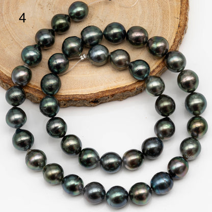 9-10mm Tahitian Pearl in Full Strand with All Natural Color with High Luster and Blemishes for Jewelry Making, SKU# 2276TH