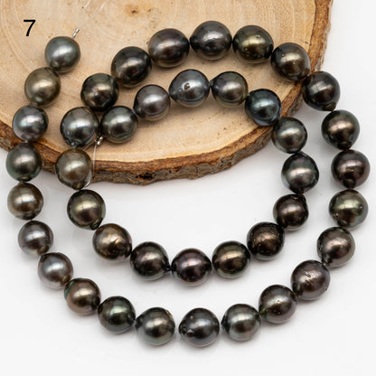 9-10mm Tahitian Pearl in Full Strand with All Natural Color with High Luster and Blemishes for Jewelry Making, SKU# 2276TH