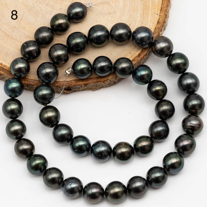 9-10mm Tahitian Pearl in Full Strand with All Natural Color with High Luster and Blemishes for Jewelry Making, SKU# 2276TH