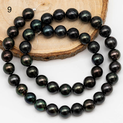 9-10mm Tahitian Pearl in Full Strand with All Natural Color with High Luster and Blemishes for Jewelry Making, SKU# 2276TH