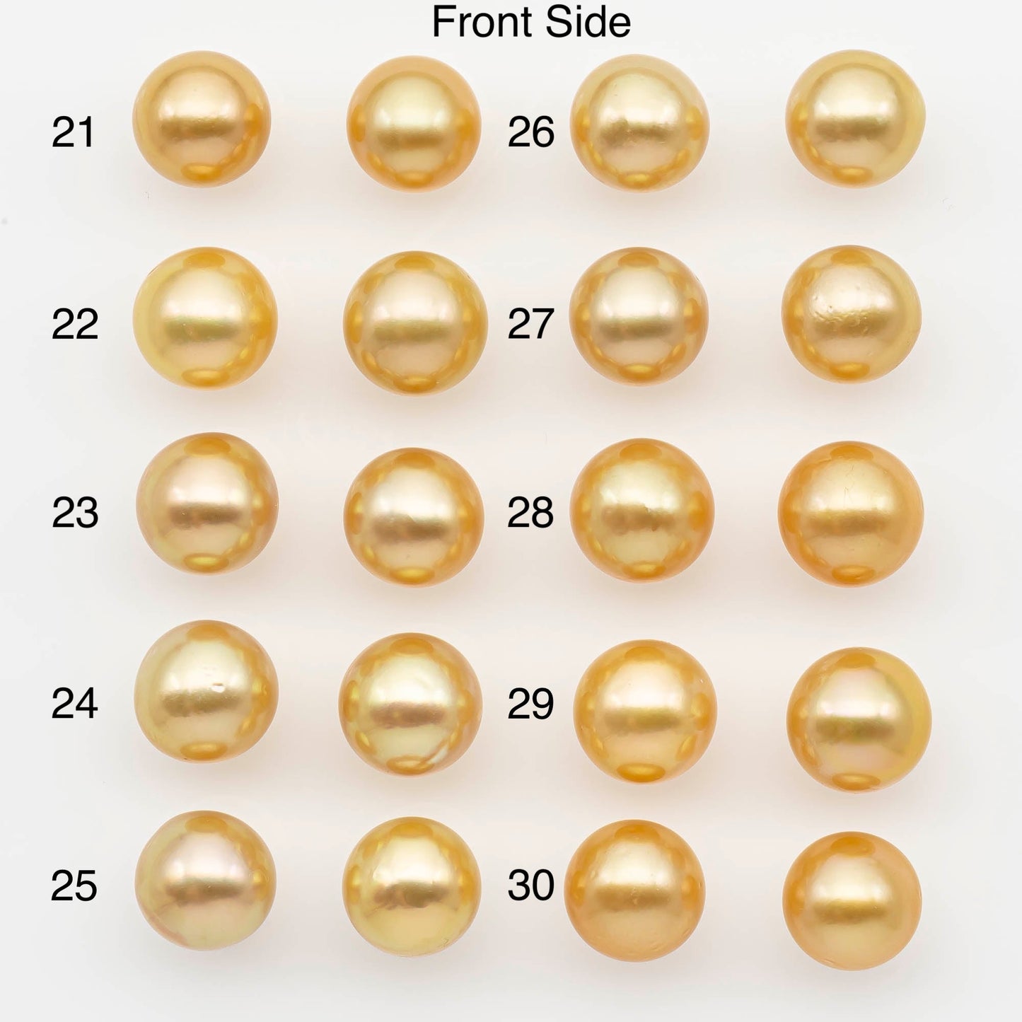 10-11mm Matching Pair South Sea Pearl,Round undrilled with High Luster and Minor Blemishes for Jewelry Making, SKU # 2684GS