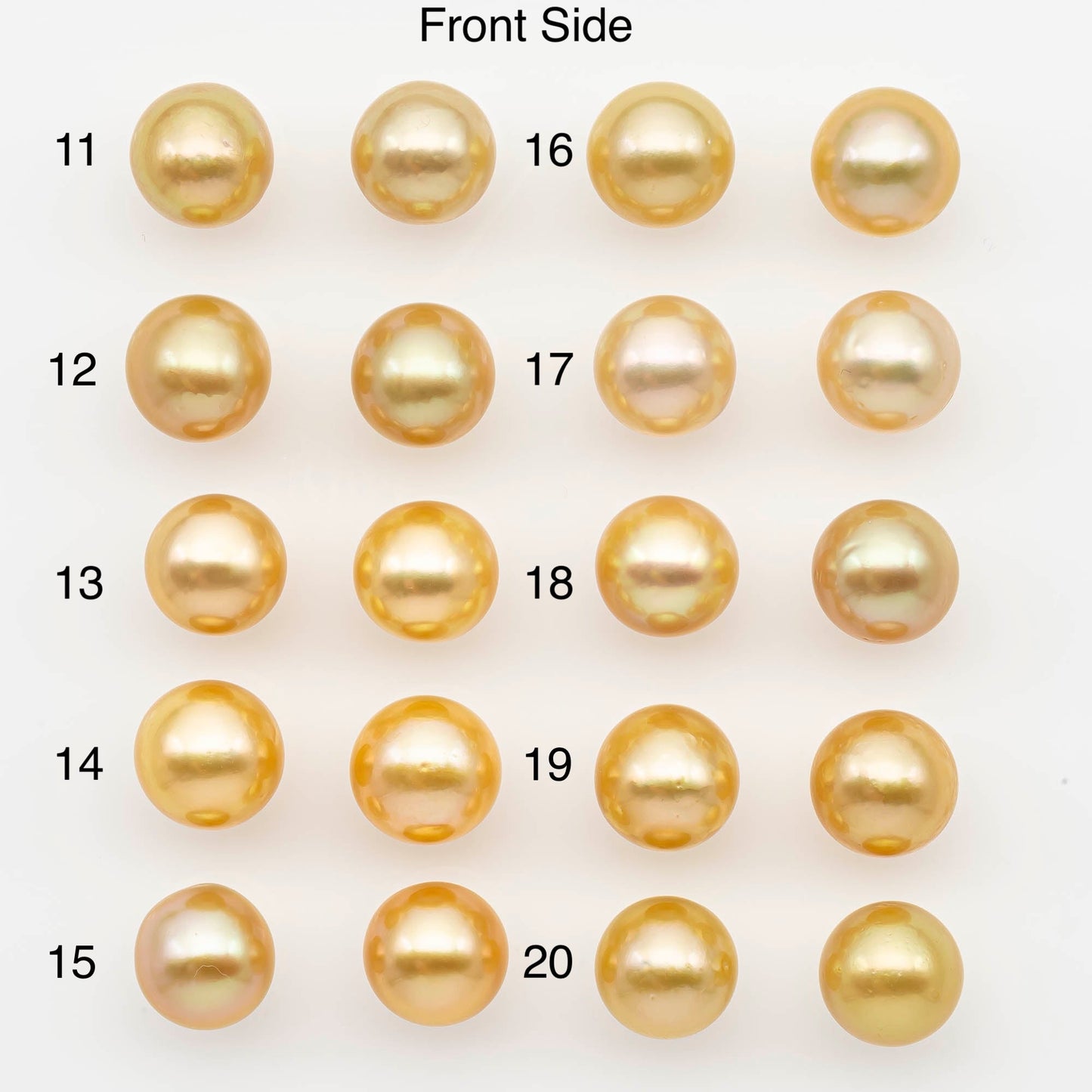 10-11mm Matched Pair South Sea Pearl,Round undrilled with High Luster and Minor Blemishes for Jewelry Making, SKU # 2685GS