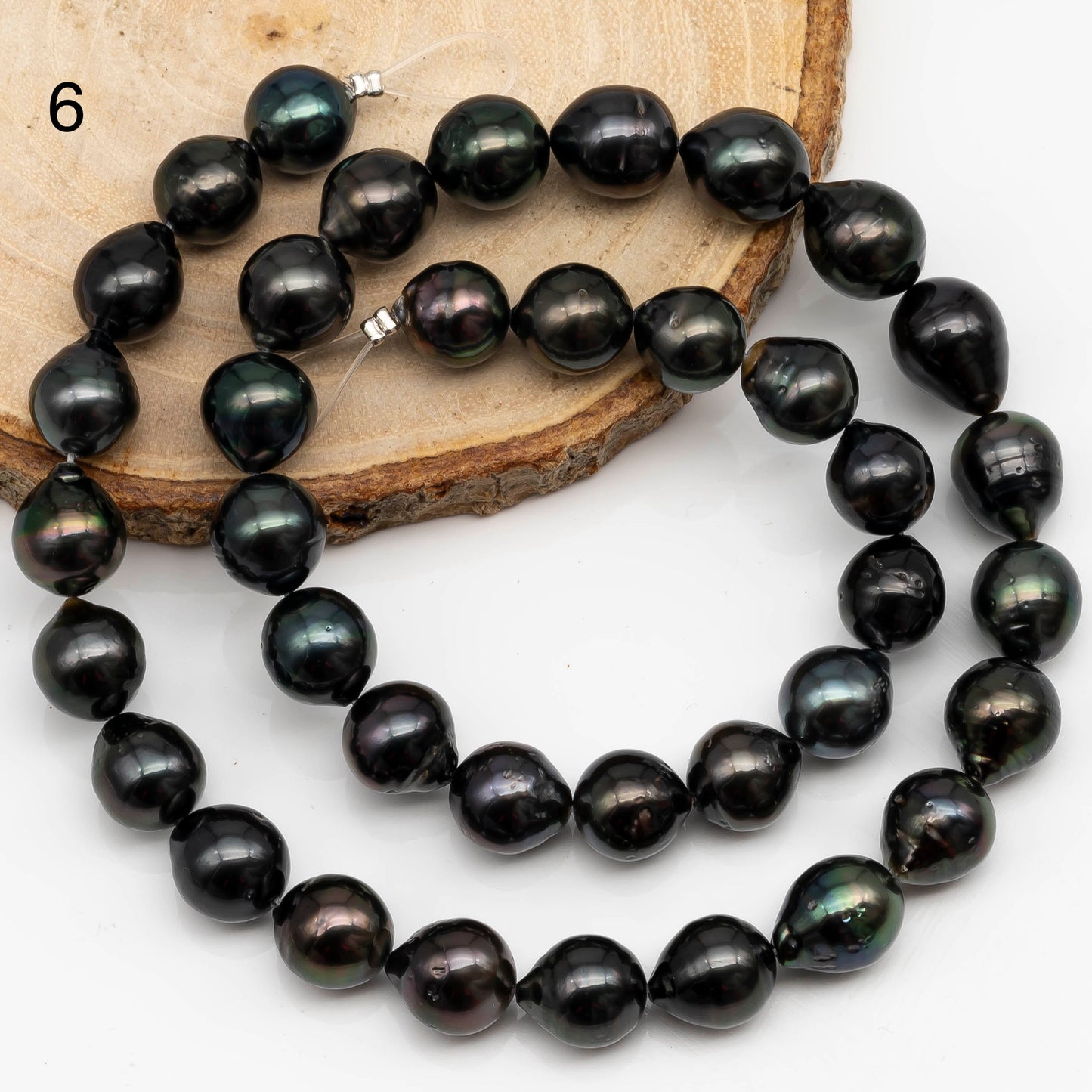 9-10mm Tahitian Pearl in Full Strand with All Natural Color with High Luster and Blemishes for Jewelry Making, SKU# 2278TH