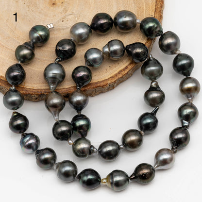 9-10mm Tahitian Pearl in Full Strand with All Natural Color with High Luster and Blemishes for Jewelry Making, SKU# 2279TH