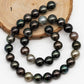 11-12mm Tahitian Pearl Round in Full Strand with All Natural Color with High Luster for Jewelry Making, SKU# 2281TH