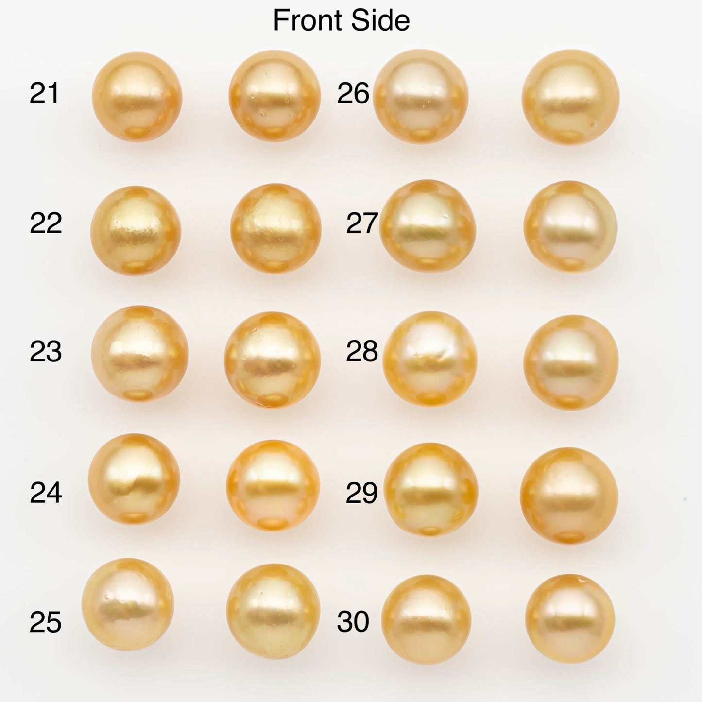 10-11mm Matched Pair South Sea Pearl,Round undrilled with High Luster and Minor Blemishes for Jewelry Making, SKU # 2686GS