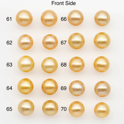 10-11mm Matched Pair South Sea Pearl,Round undrilled with High Luster and Minor Blemishes for Jewelry Making, SKU # 2686GS