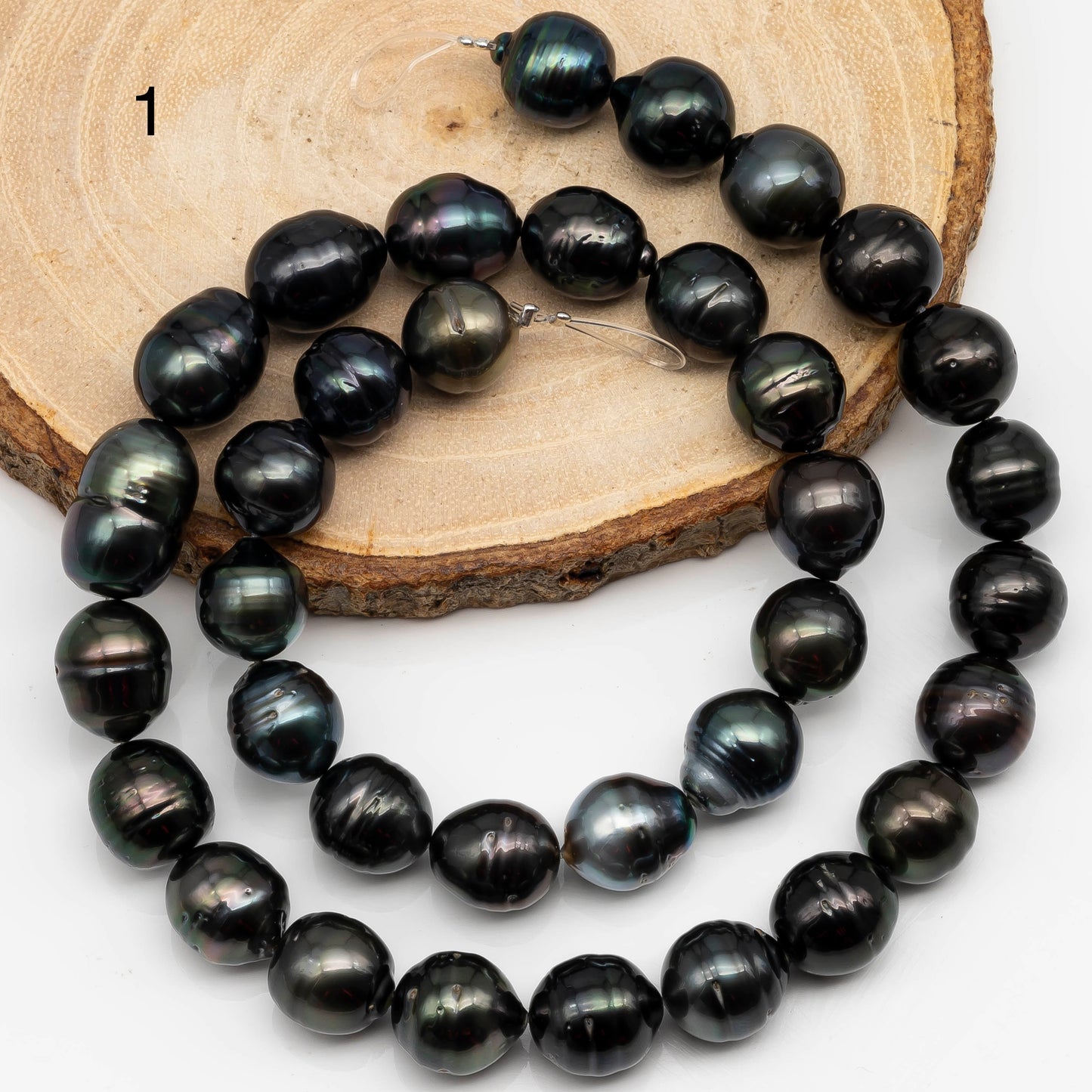 10-11mm Tahitian Pearl in Full Strand with All Natural Color with High Luster for Jewelry Making, SKU# 2285TH