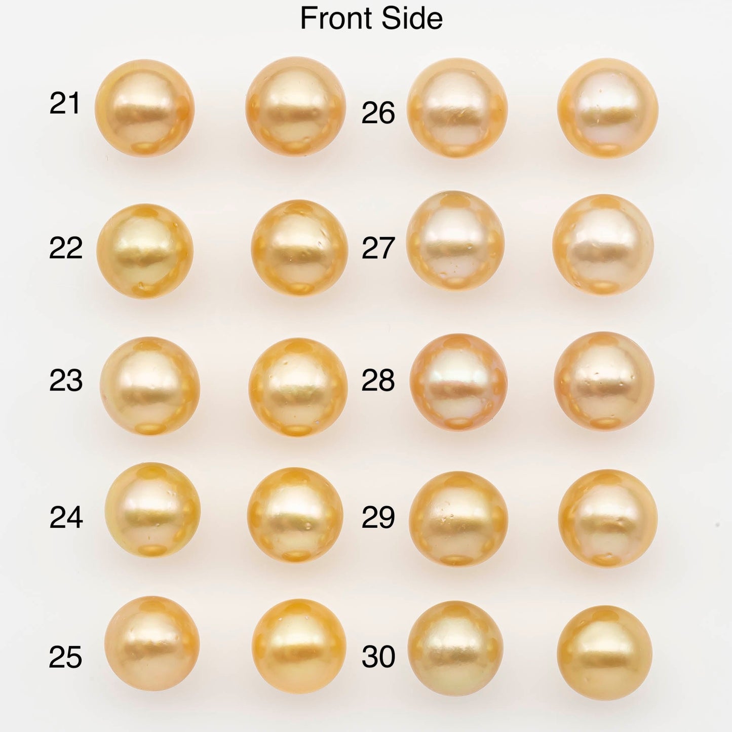 10-11mm Matching Pair South Sea Pearl,Round undrilled with High Luster and Minor Blemishes for Jewelry Making, SKU # 2687GS