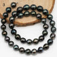 9-10mm Tahitian Pearl in Full Strand with All Natural Color with High Luster and Minor Blemishes for Jewelry Making, SKU# 2286TH