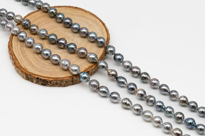 9-10mm Tahitian Pearl in Full Strand, Natural Colors with High Luster, for Jewelry Making, SKU # 3015TH