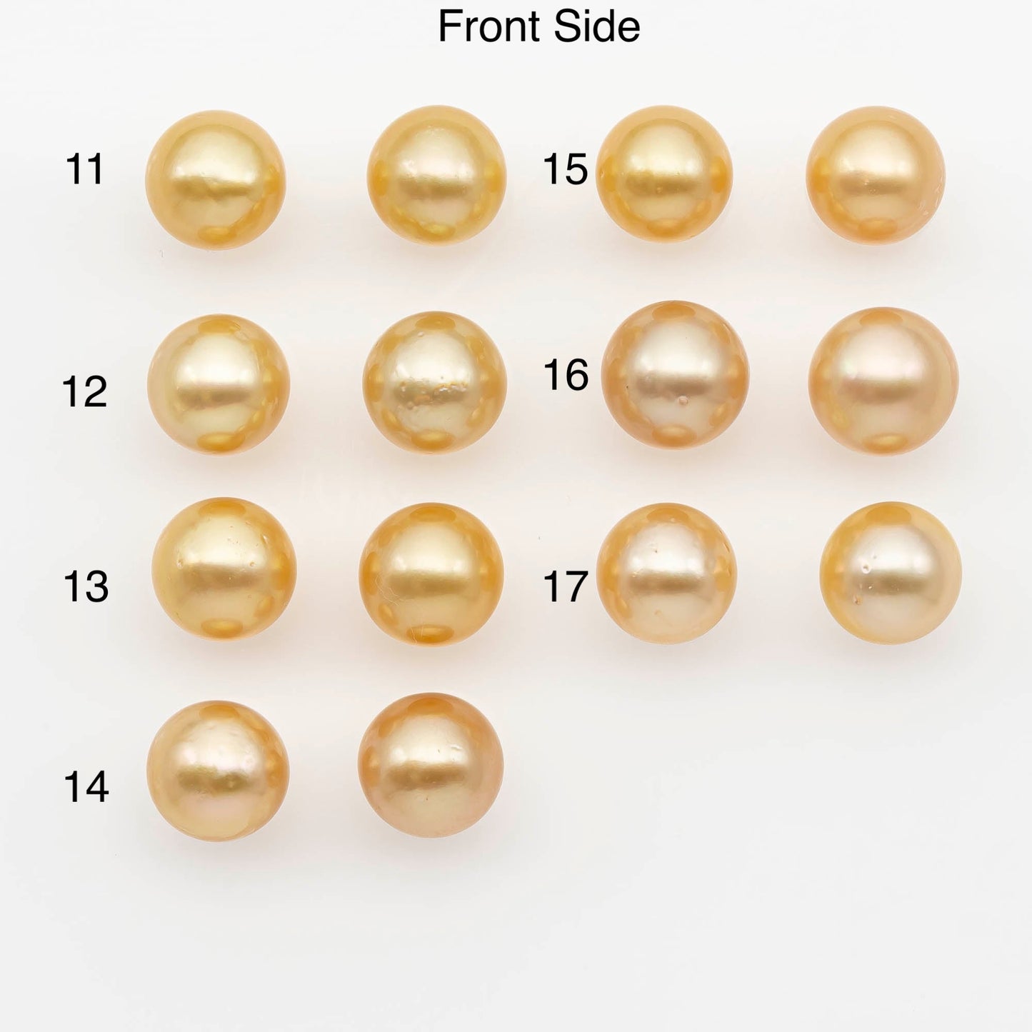 10-11mm Matched Pair South Sea Pearl,Round undrilled with High Luster and Minor Blemishes for Jewelry Making, SKU # 2688GS