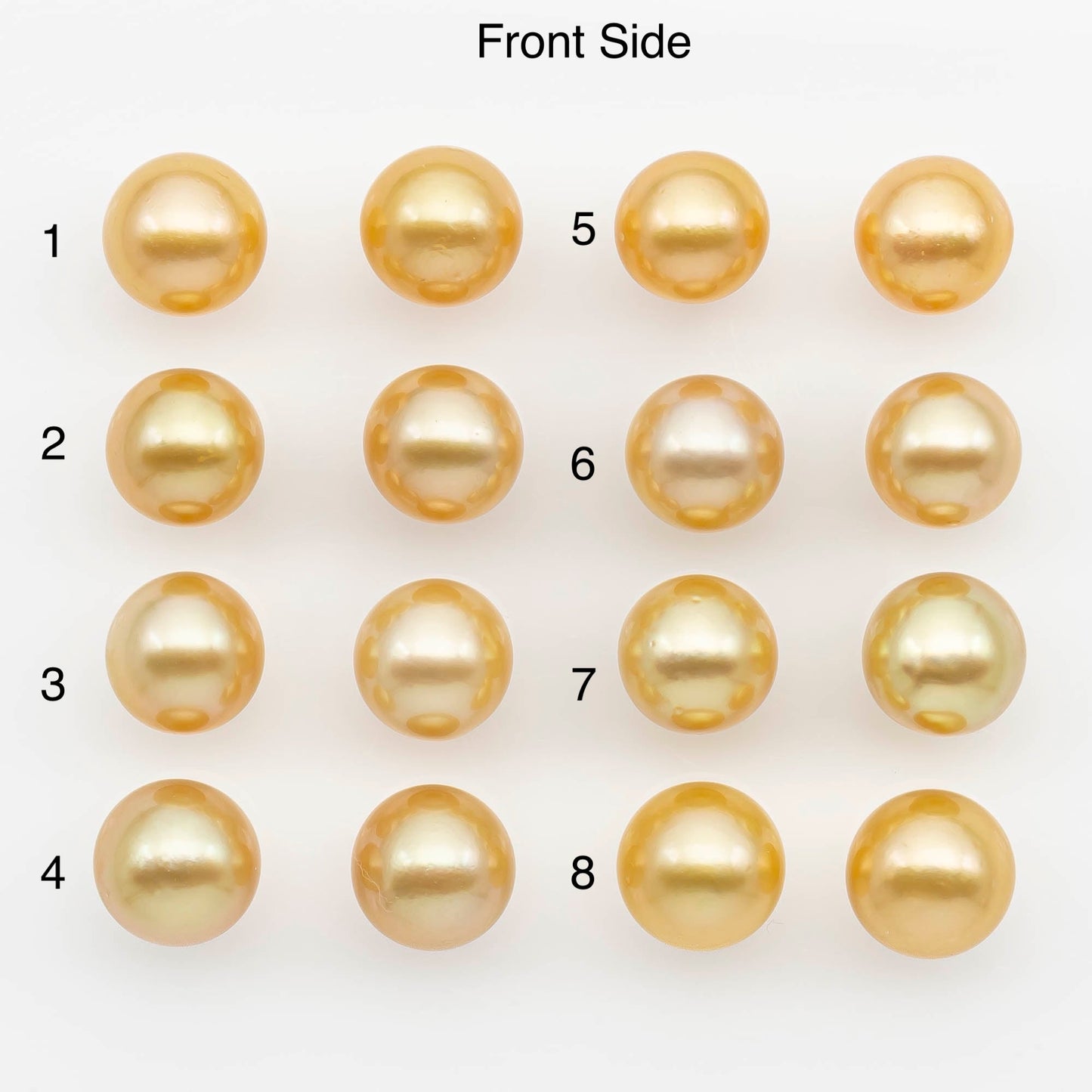 9-10mm Matched Pair South Sea Pearl,Round undrilled with High Luster and Minor Blemishe for Jewelry Making, SKU # 2689GS