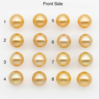 9-10mm Matched Pair South Sea Pearl,Round undrilled with High Luster and Minor Blemishe for Jewelry Making, SKU # 2689GS