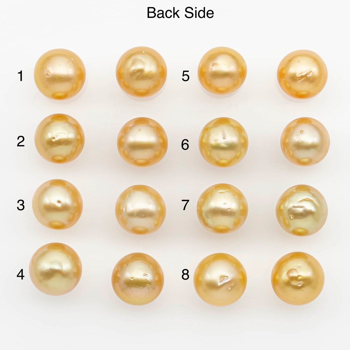 9-10mm Matched Pair South Sea Pearl,Round undrilled with High Luster and Minor Blemishe for Jewelry Making, SKU # 2689GS