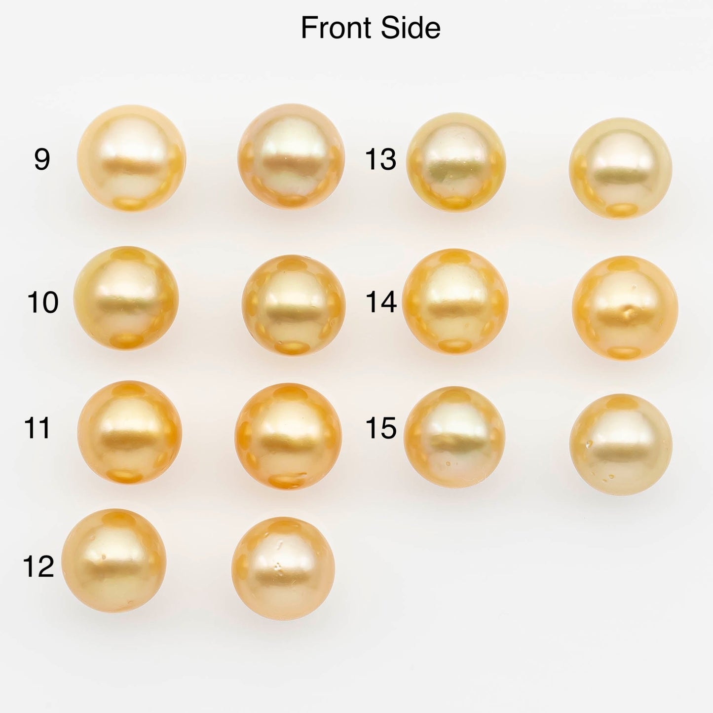 9-10mm Matched Pair South Sea Pearl,Round undrilled with High Luster and Minor Blemishe for Jewelry Making, SKU # 2689GS