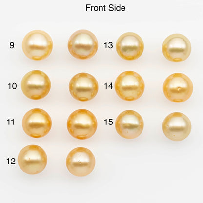 9-10mm Matched Pair South Sea Pearl,Round undrilled with High Luster and Minor Blemishe for Jewelry Making, SKU # 2689GS