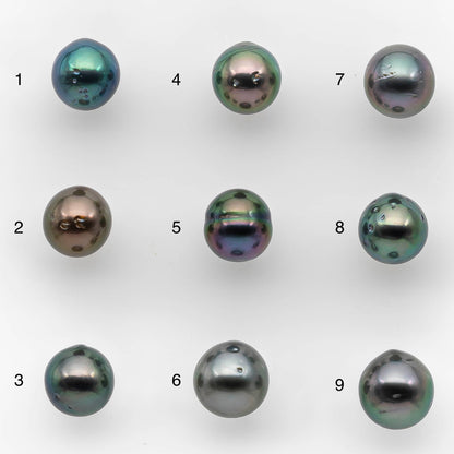 8-9mm Tahitian Pearl Drop with High Luster and Natural Color with Minor Blemishes, Loose Single Piece Undrilled, SKU # 2127TH