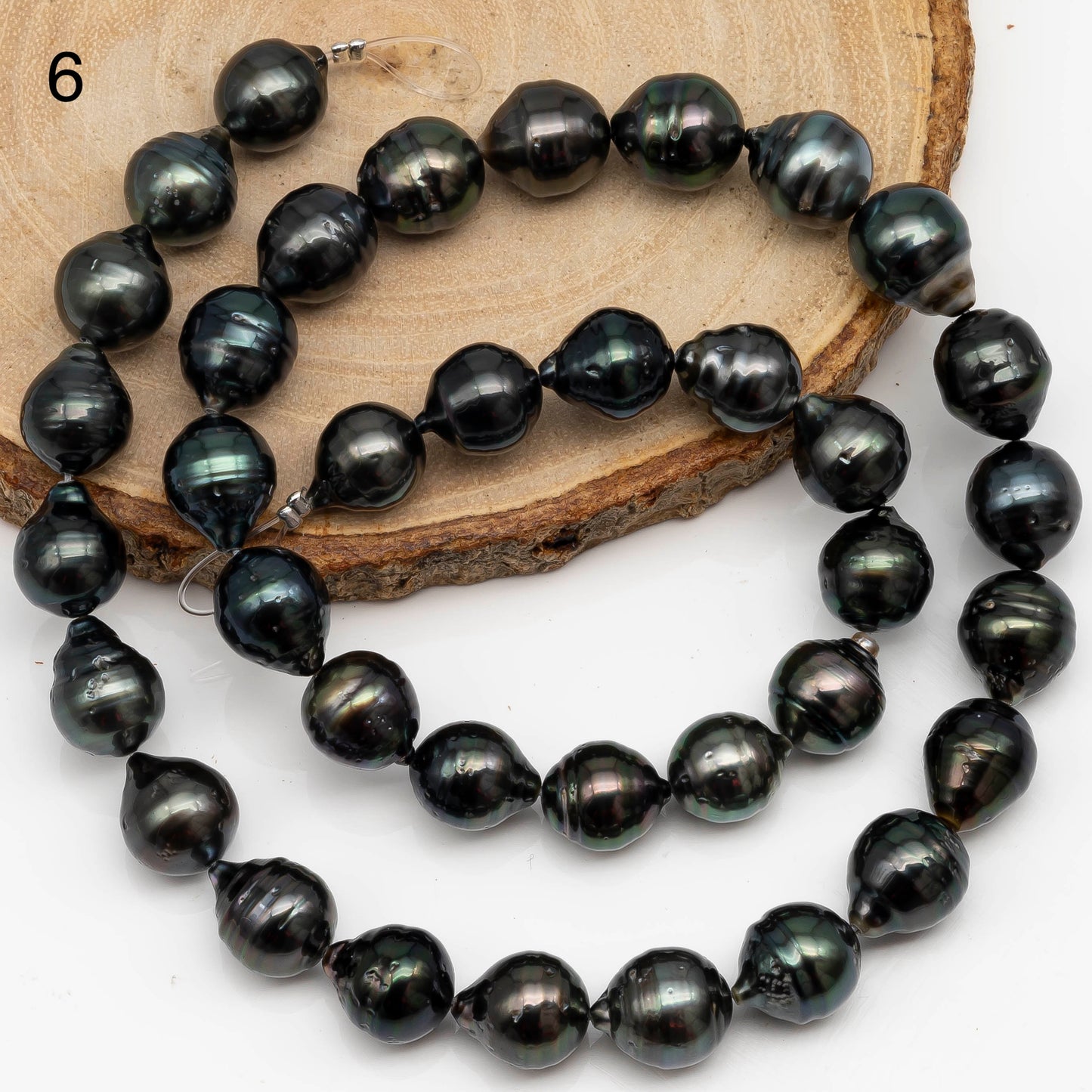 9-10mm Tahitian Pearl in Full Strand with All Natural Color with High Luster for Jewelry Making, SKU# 2288TH