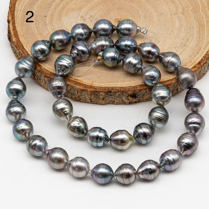 9-10mm Tahitian Pearl in Full Strand, Natural Colors with High Luster, for Jewelry Making, SKU # 3015TH