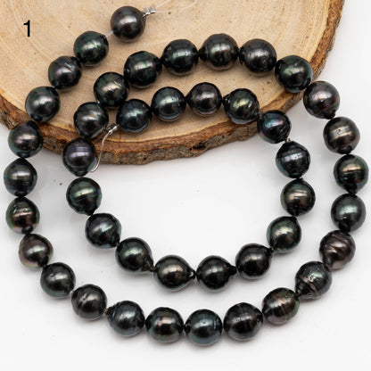 8-9mm Tahitian Pearl in Full Strand with All Natural Color with High Luster for Jewelry Making, SKU# 2291TH