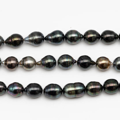 10-11mm Tahitian Pearl in Full Strand with All Natural Color with High Luster for Jewelry Making, SKU# 2285TH