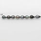 9-10mm Tahitian Pearl in Short Strand with All Natural Color with High Luster for Jewelry Making, SKU# 2294TH