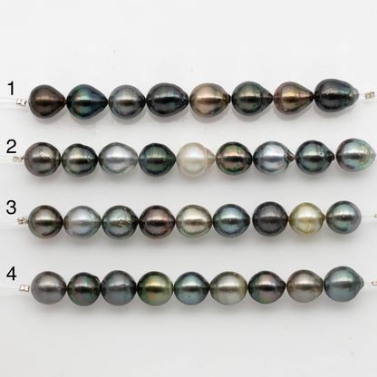 10-11mm Tahitian Pearl in Short Strand with All Natural Color with High Luster for Jewelry Making, SKU# 2295TH