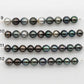 10-11mm Tahitian Pearl in Short Strand with All Natural Color with High Luster for Jewelry Making, SKU# 2295TH